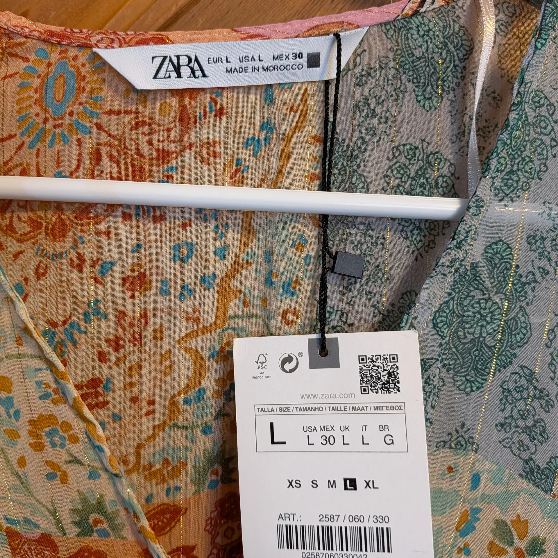 Zara Bohemian Patchwork Dress - Multicolor Size Large - Image 2