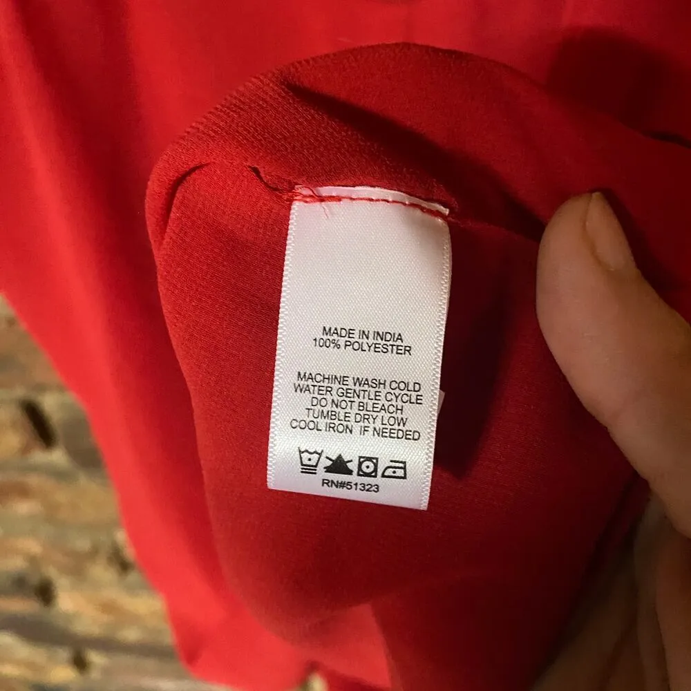 1. State Red Sheer Mesh Yoke V - Image 6