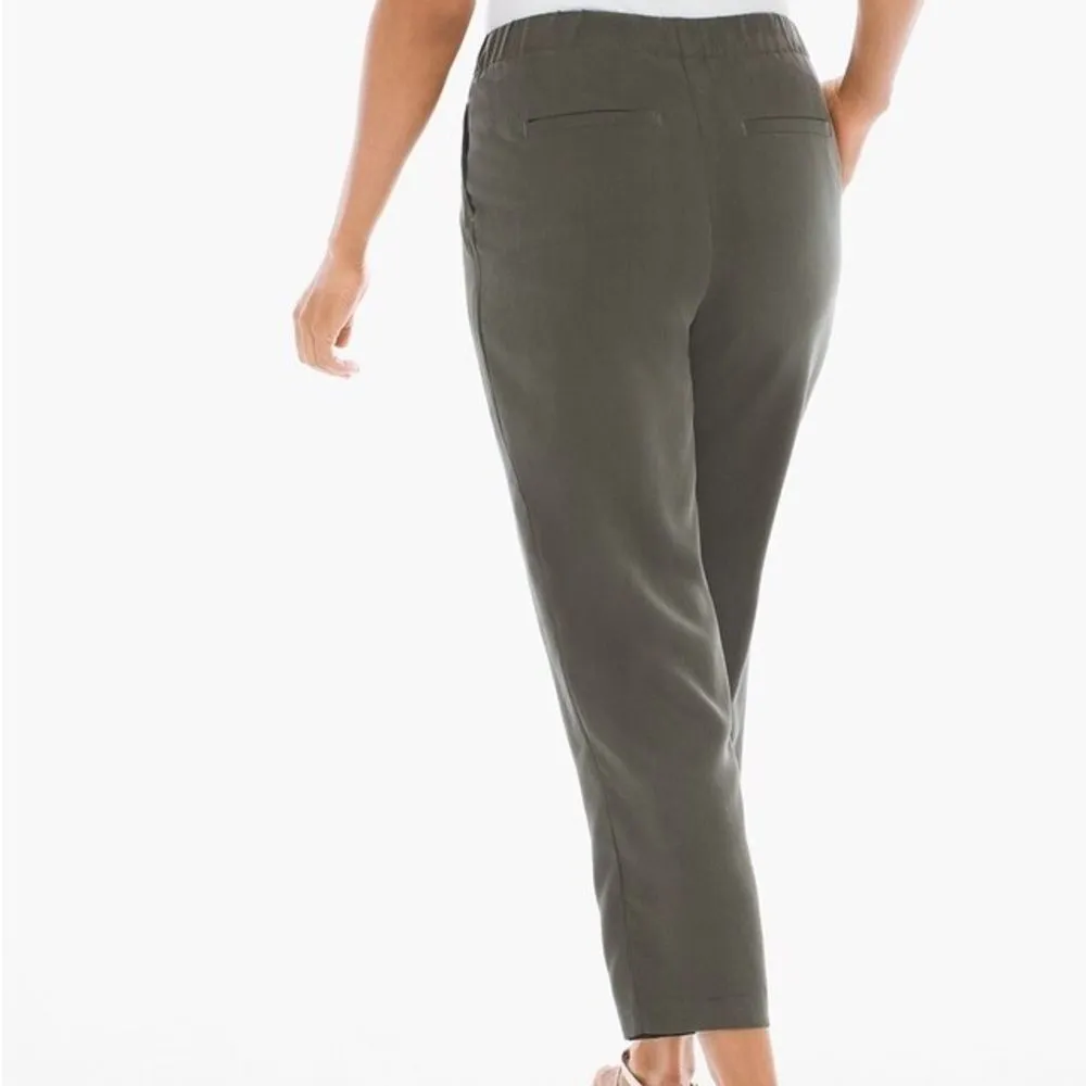Chico's Soft Skimmer Pants in Evergreen Large - Image 2