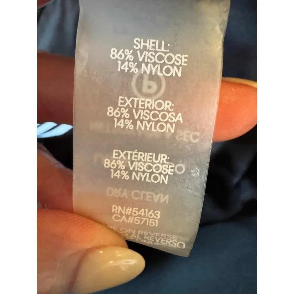 Karl Lagerfeld Pants Women 16 Black Striped‎ Waist Long Tall Sally Trousers NWT - Image 11