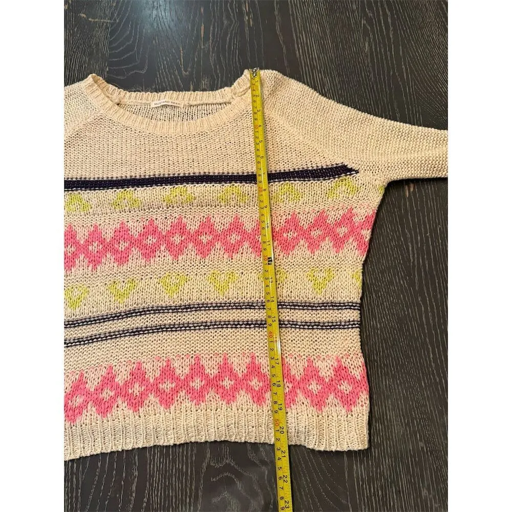 Women's Aztec Print Pullover Sweater Size S Multicolor - Image 5