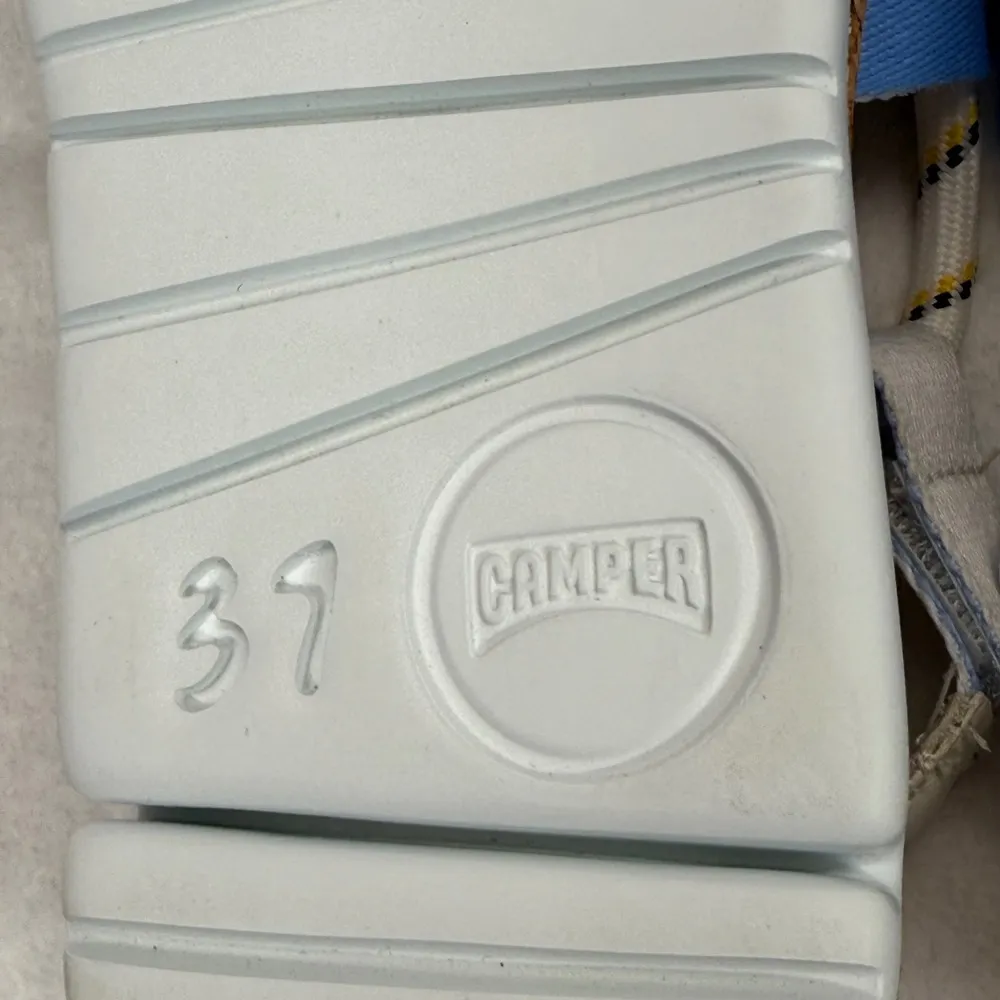 Camper Women's Sandals Cork Platform Rope Straps Adjustable White Yellow Size 37 - Image 11