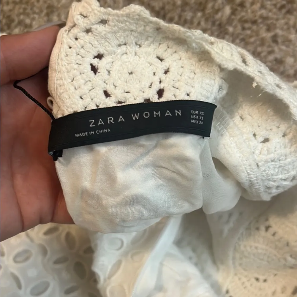 Zara White and Pink Sheath Dress - Image 2