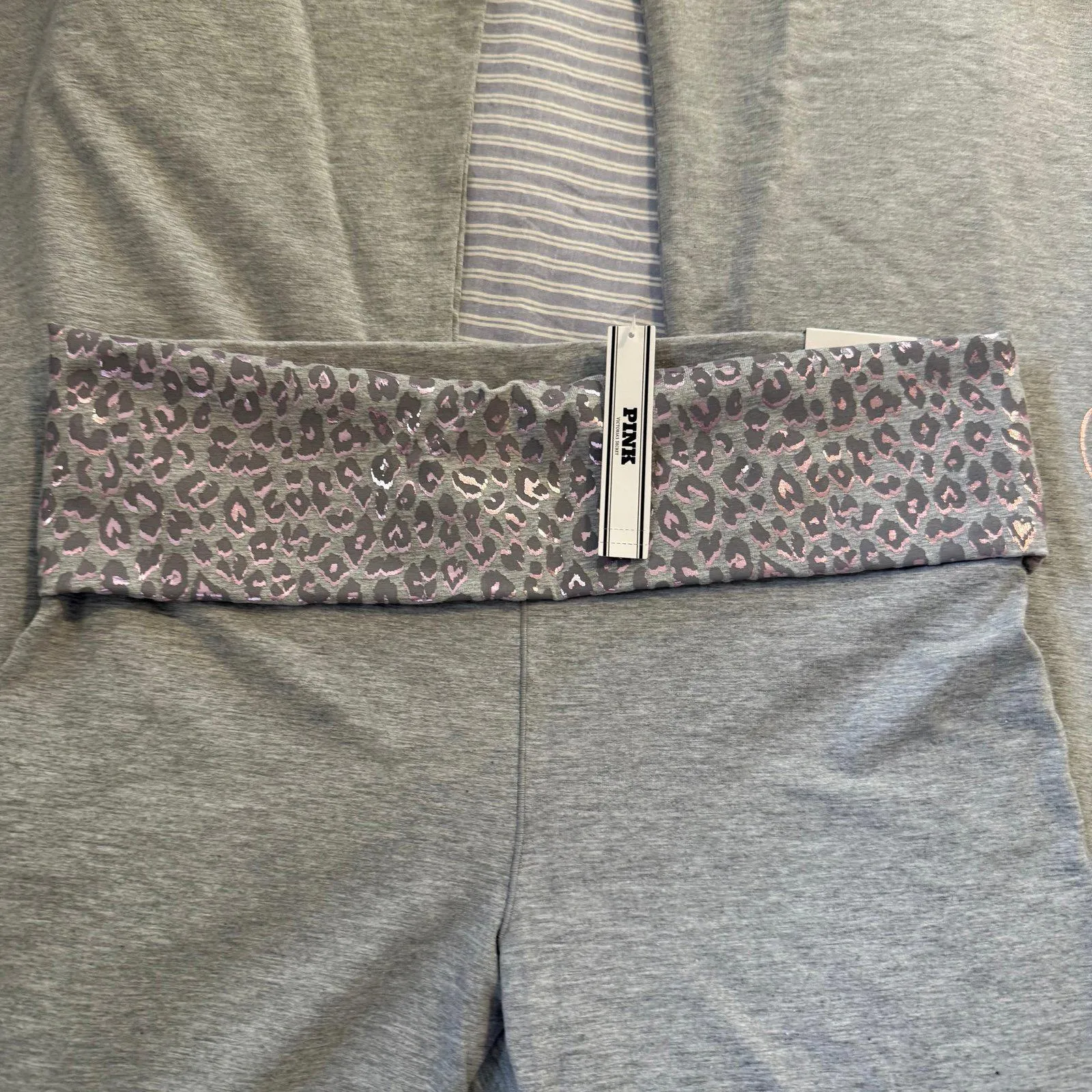 Y2K Victoria's Secret All Day Cotton Foldover Waist Flare Yoga Pants - Image 4