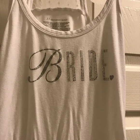 Bride Victoria secret white sparkle tank top - Image 2