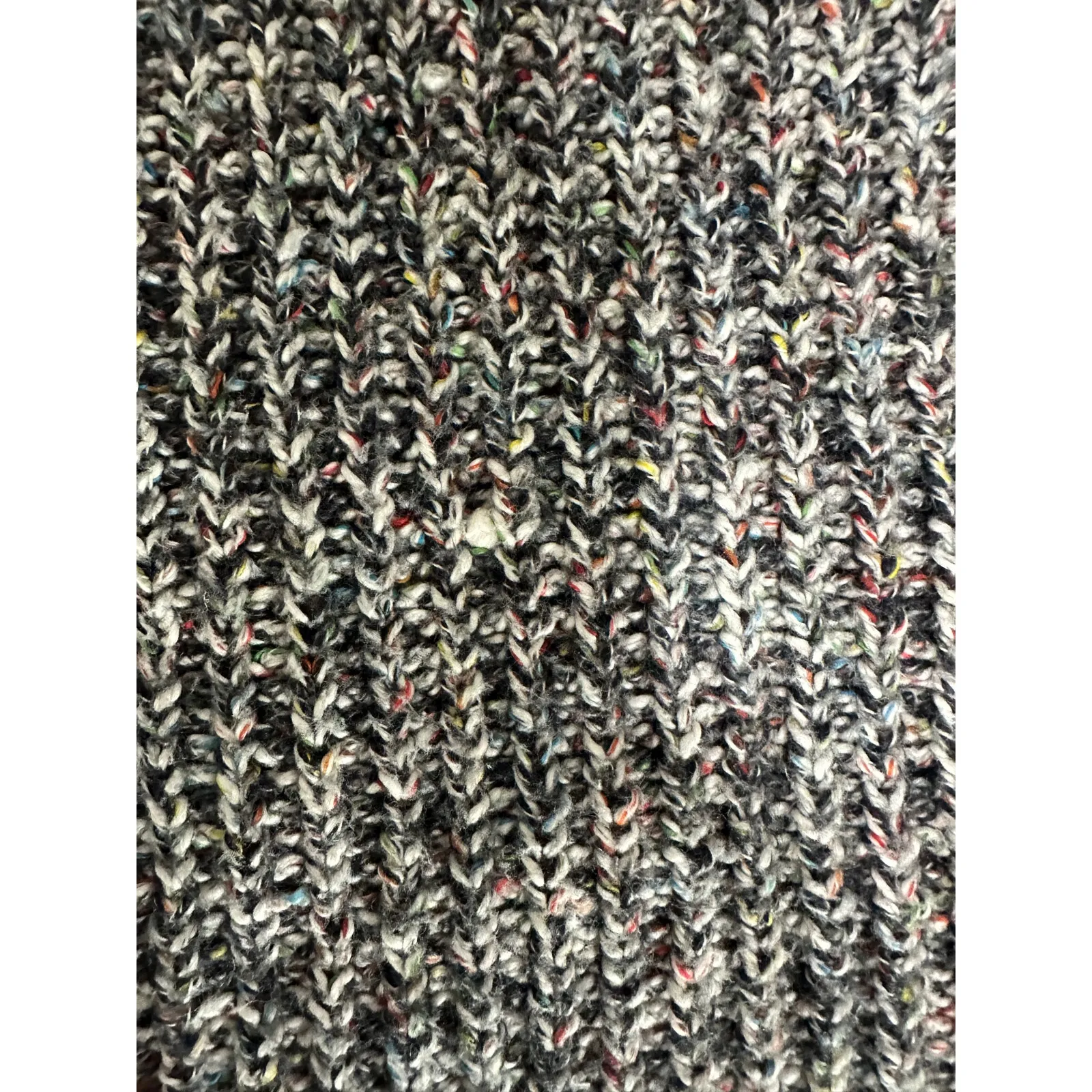 Offline Aerie Womens Chunky Knit Quarter Zip Sweater Size S Grey Speck Pullover - Image 3