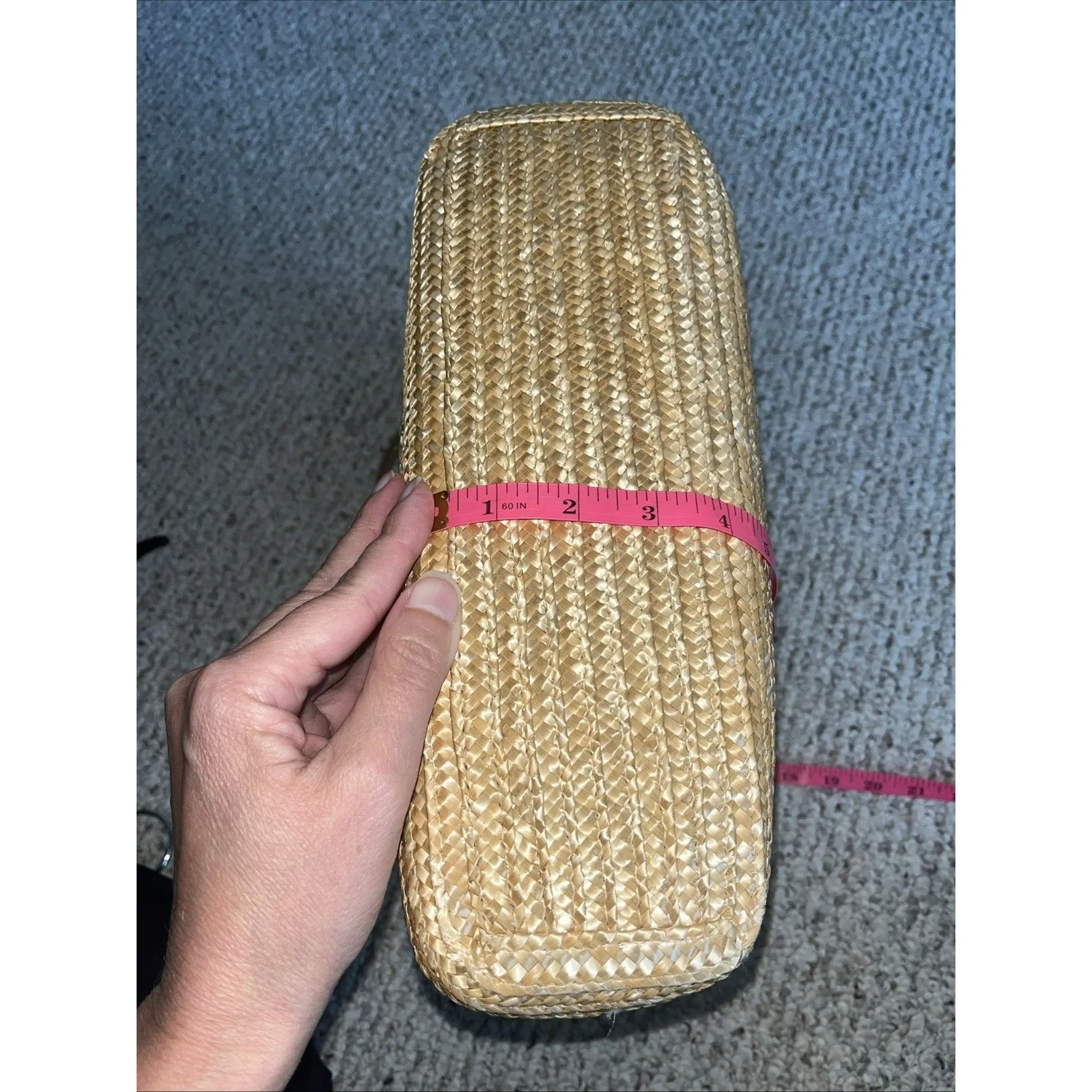 Cappelli Straworld Vintage Women’s Beachy Boho Tote Purse Ladybugs And Flowers - Image 8