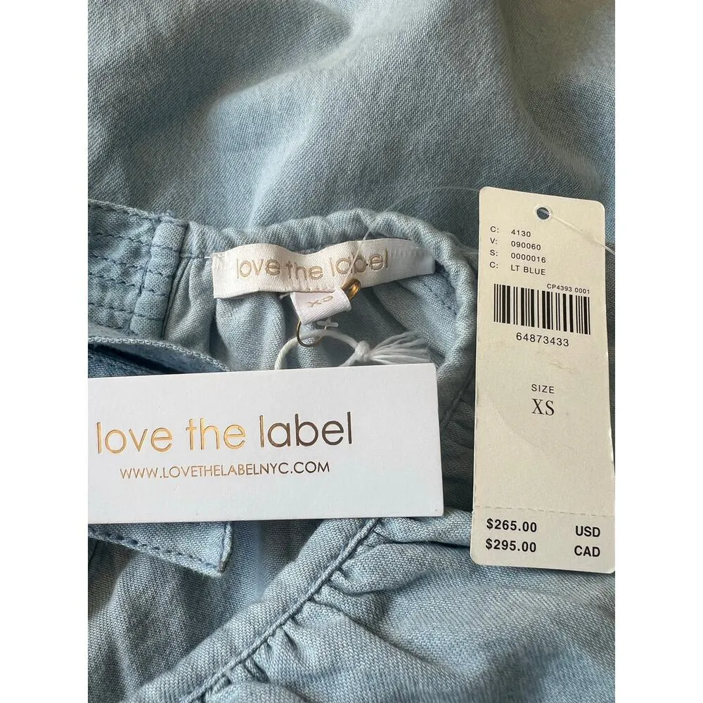 New Anthropologie Love The Label Light Blue Denim Cutout Dress Size Extra Small - Image 7