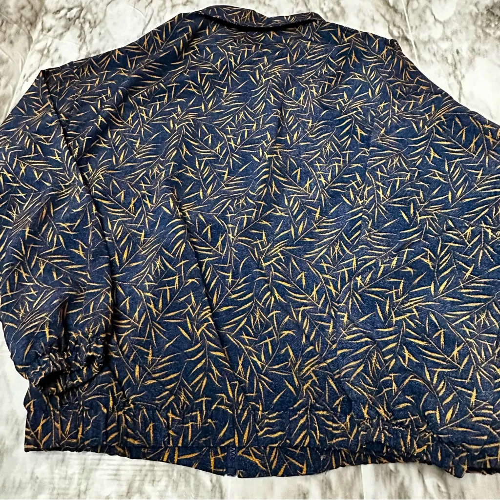 Blue Gold Zip Up Jacket and Pleated Short Two Piece Set Vintage 90s USA Made Size 12 - Image 15