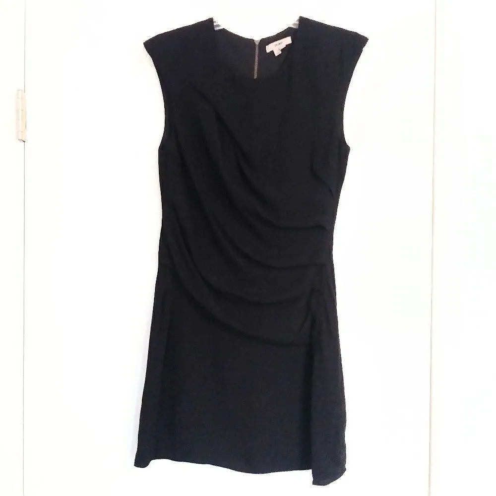 Helmut Lang Black Draped Silk Blend Mini Dress - Image 3