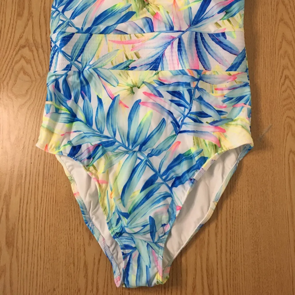 New Women’s Venus Super Sexy 1pc Tropical 🌴 🐠 Print Swimsuit Pastels Size 14 - Image 3
