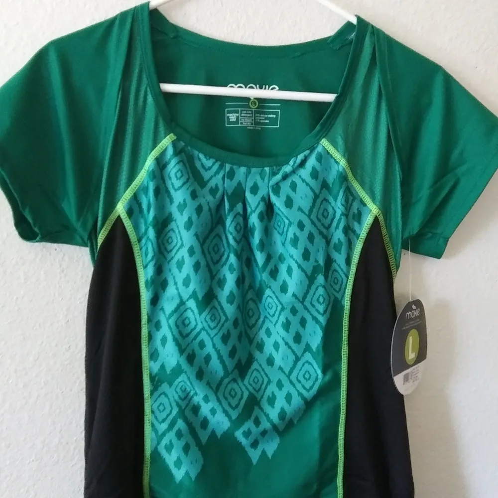 cycling wrap tee print top Size Large - Image 9