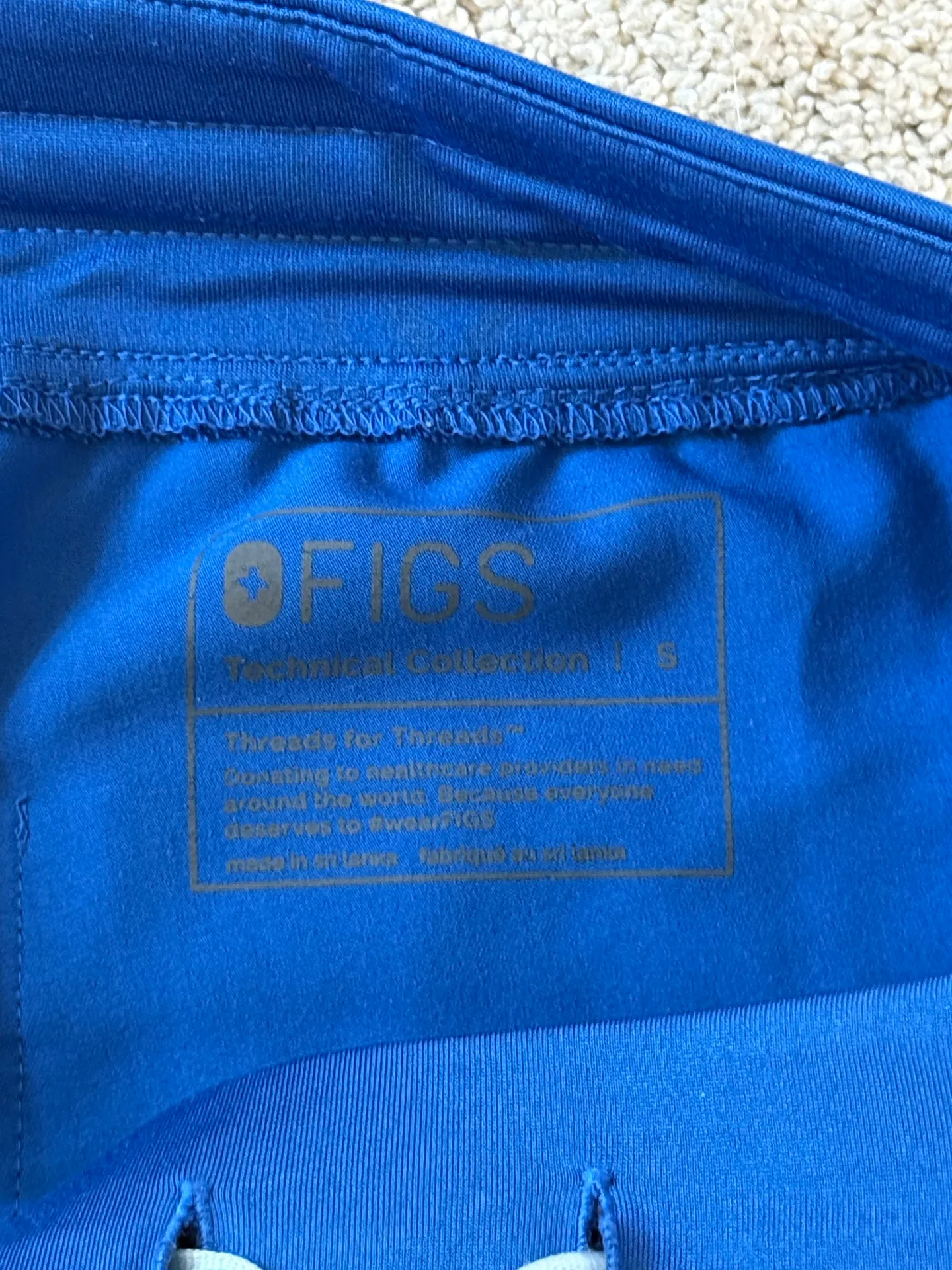 Yola Skinny Royal Blue Scrub Pants - Image 3