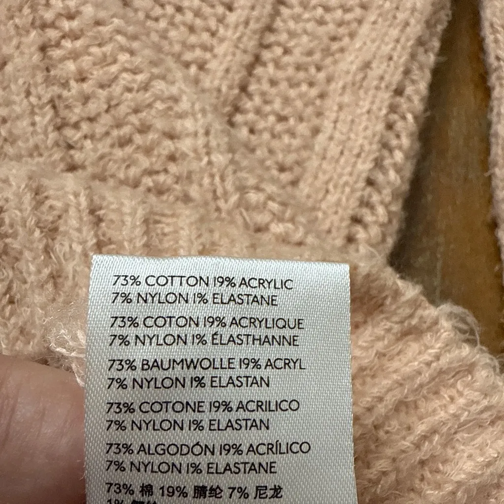 Anthropologie Pilcro Baby Pink V-Neck Sweater XS Cozy Winter - Image 7