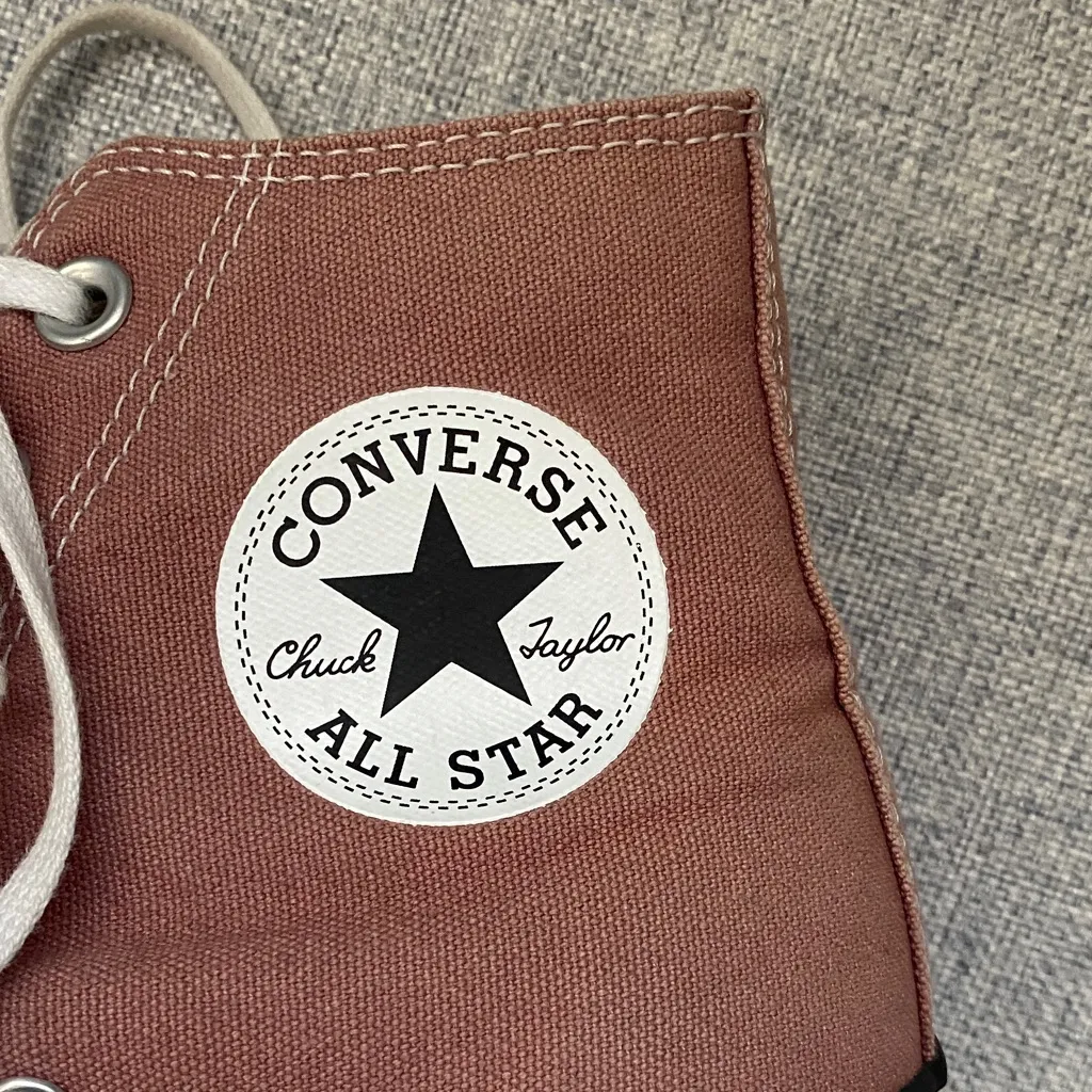 Converse High Tops in Dusty Pink - Image 2