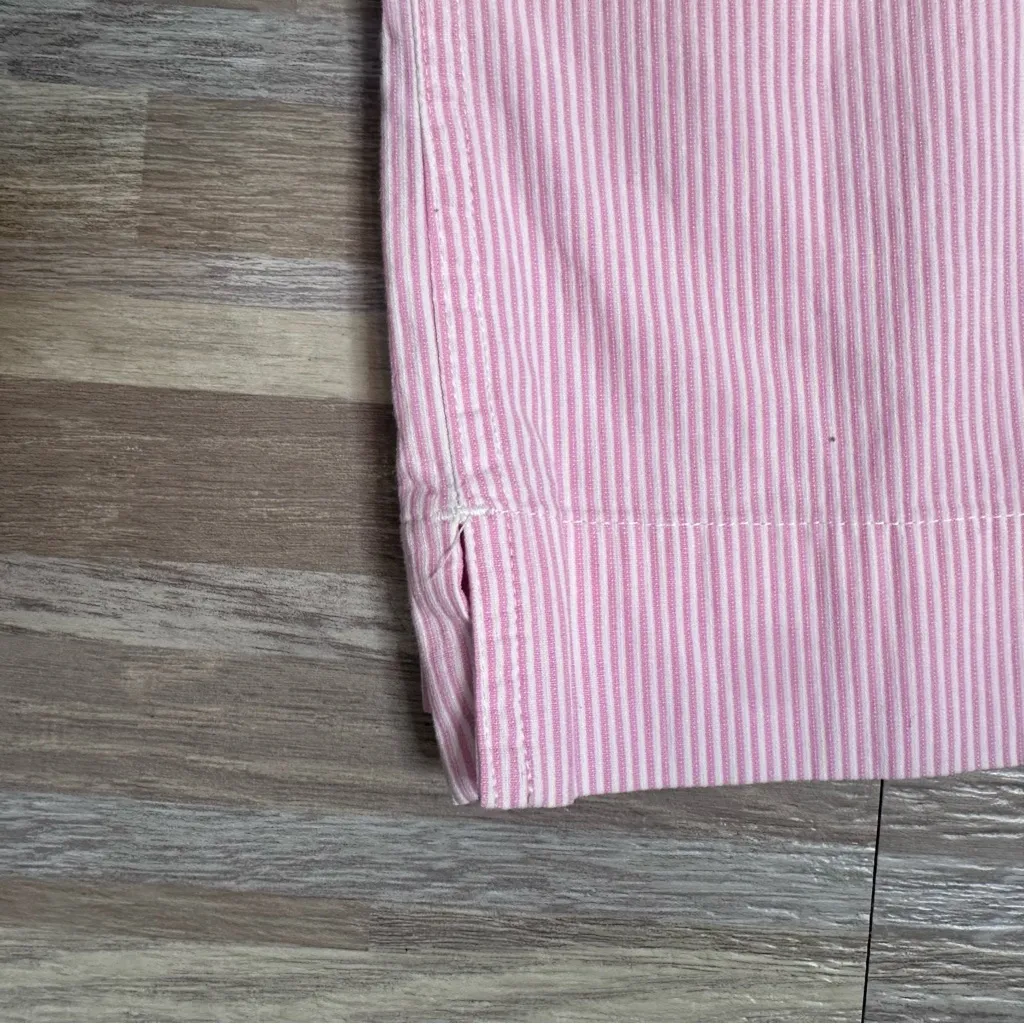 Lauren Ralph Lauren Active Pink/White Seersucker Cotton Capris Capri - Image 9