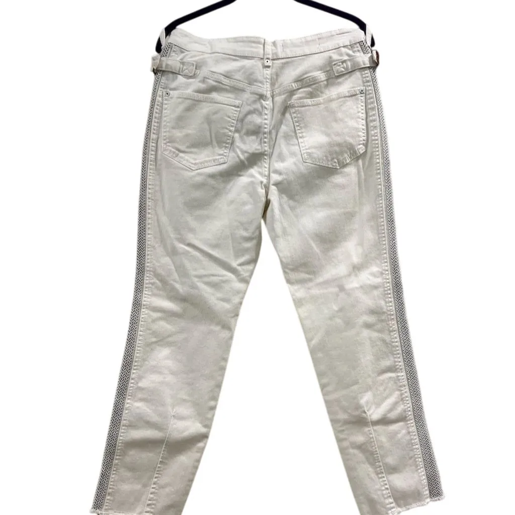 Anthropologie Pilcro Women's High-Rise Slim Jeans White Size 28 - Image 4