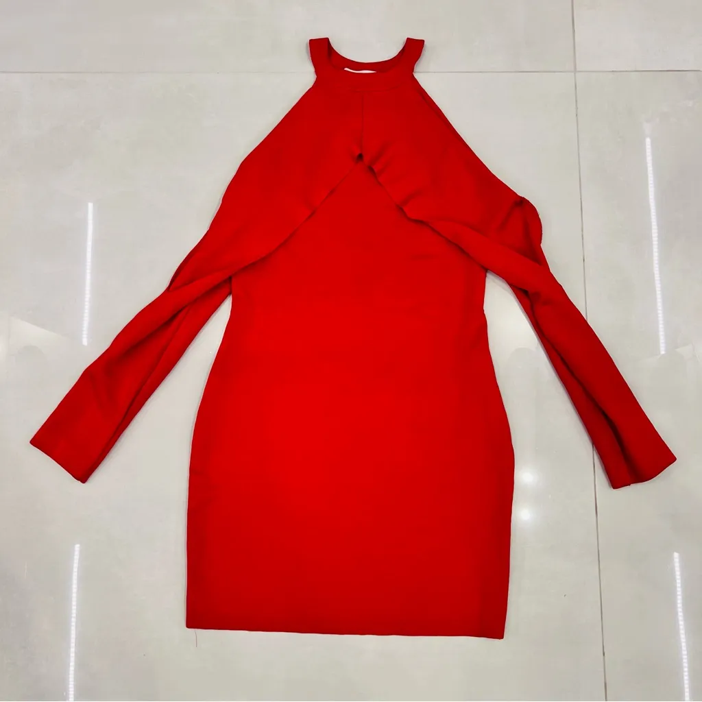 $695 NEW Dion Lee Women's Sleeve Release Stretch Knit Dress - Image 3