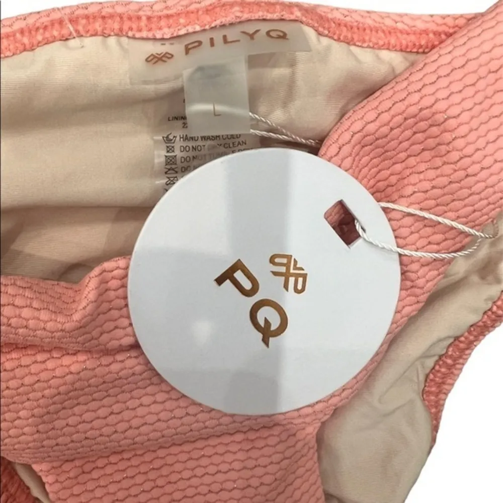 Anthropologie Pily Q Swimsuit Bottom Coral Reef Pink - Image 5