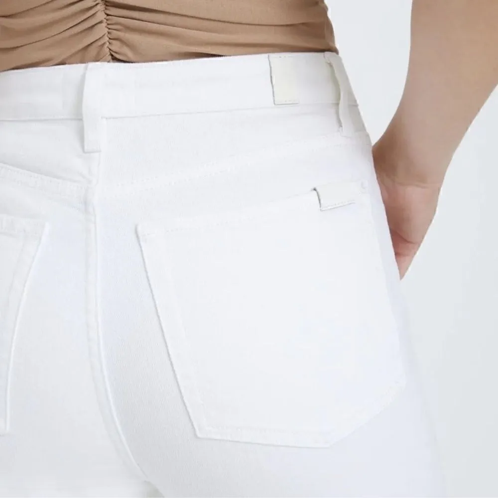 NWT 7 For All Mankind Mega Flare Jeans in Clean White Sz 30 - Image 10