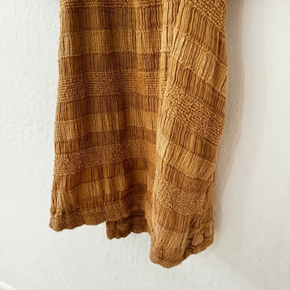 Free People Bask in the Sun Tunic Babydoll Textures Open Back Dress XS - Image 14