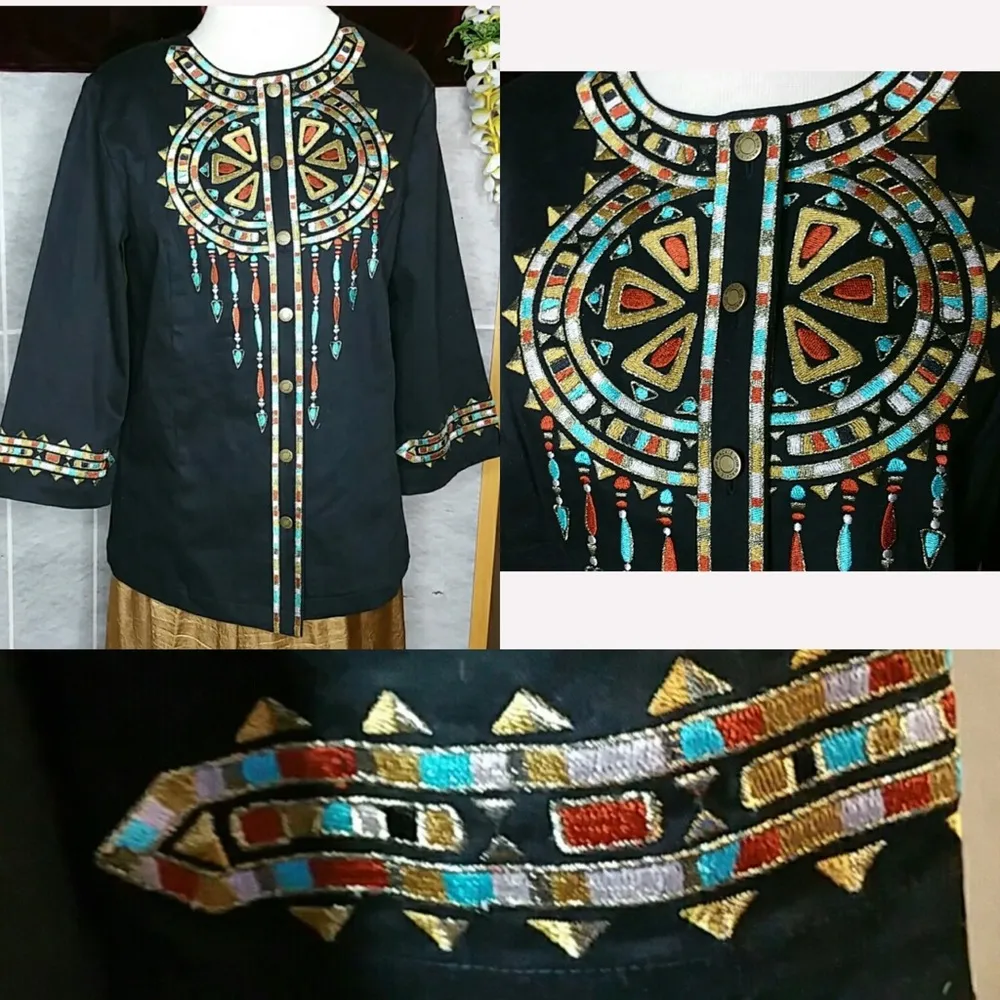 Bob Mackie Embroiled Jacket Sz XS - Image 2