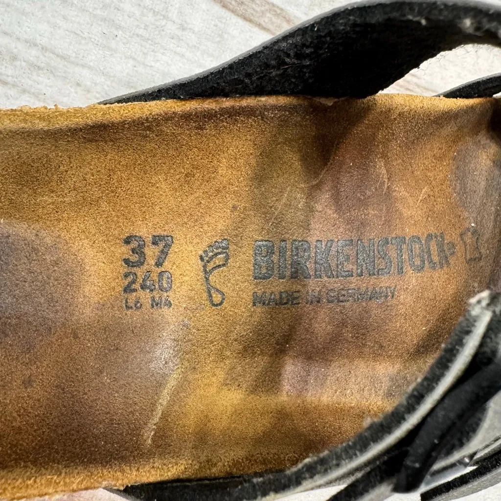 Birkenstock Mayari Burko-Flor Gray Thong Sandals Comfy Boho Hippie Size 37/ 6.5 - Image 6