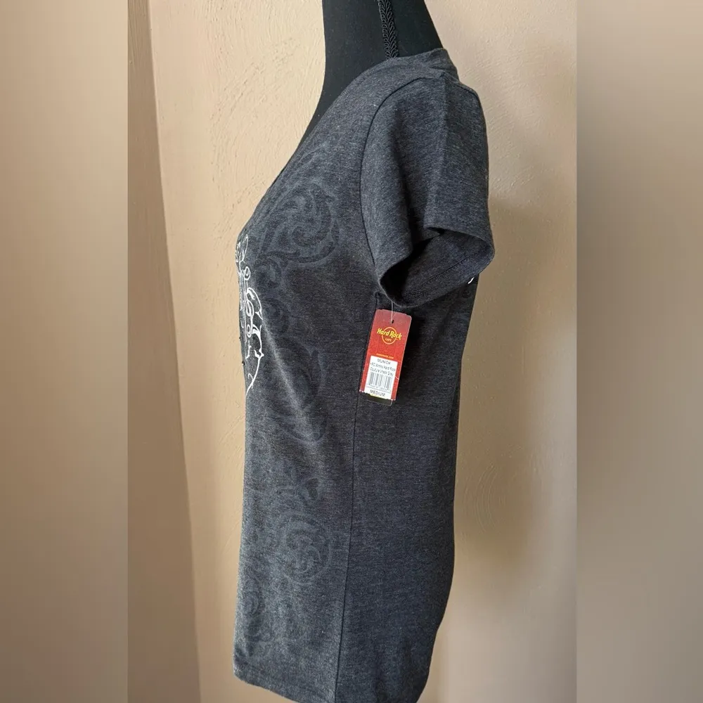 Hard Rock Cafe Munich Gray Graphic Tee - Image 3