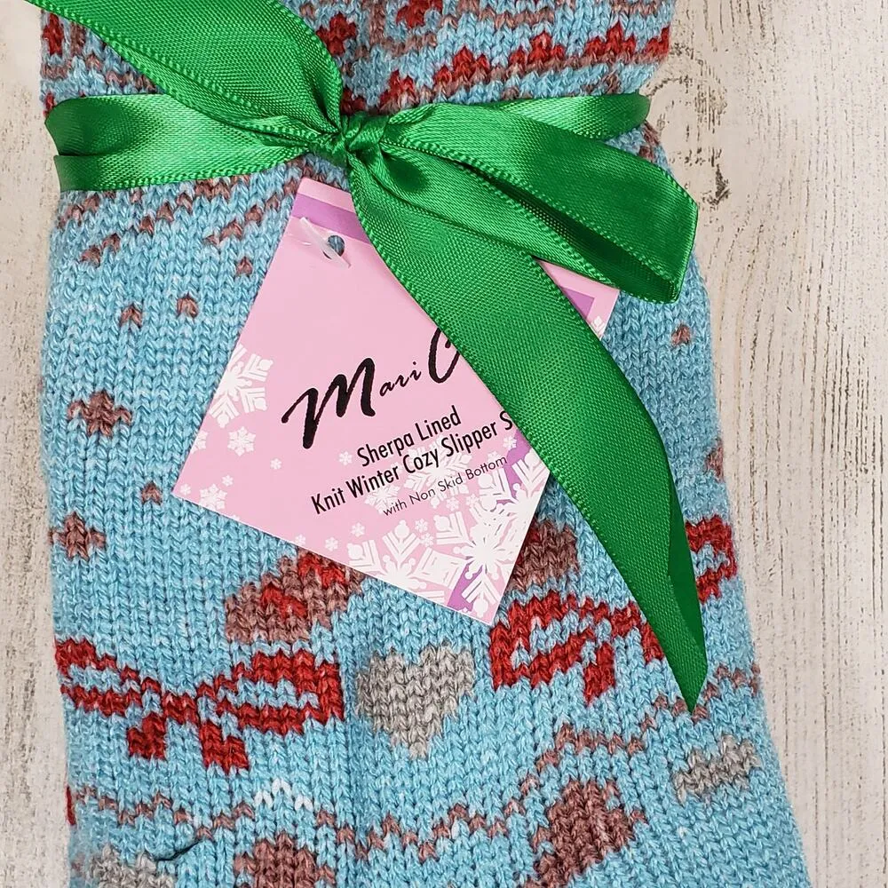 NWT Mari Clare Sherpa Lined Knit Winter Holiday Design No - Image 4