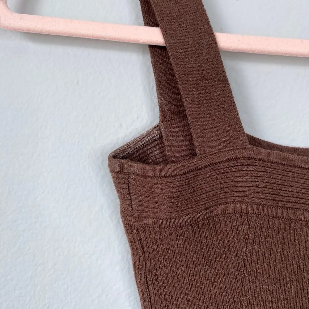 ABERCROMBIE & FITCH Sweater Sweetheart Bodysuit Cinnamon Brown Elevated Size XS - Image 7