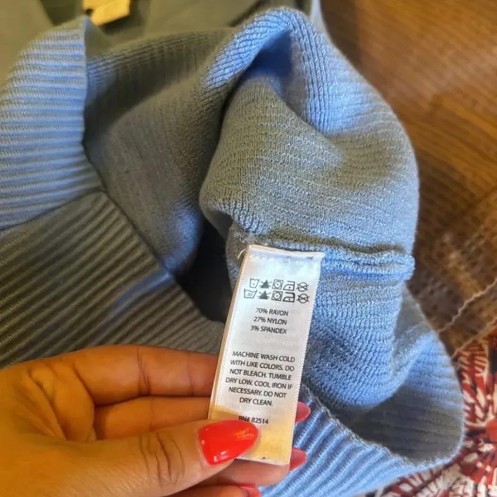 House of Harlow 1960 Light Blue Ribbed Tank Top Size XS - Image 6