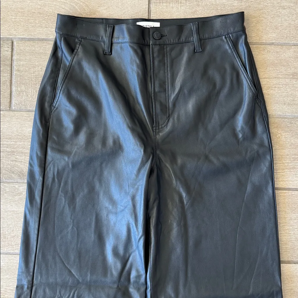 Pistola Lana Trouser Tailored High Rise Ultra Wide Leg in Slate Black Size: 31 - Image 5