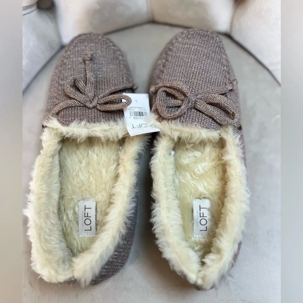 LOFT‎ Women's Brown Cozy Slippers Size Large - Image 3