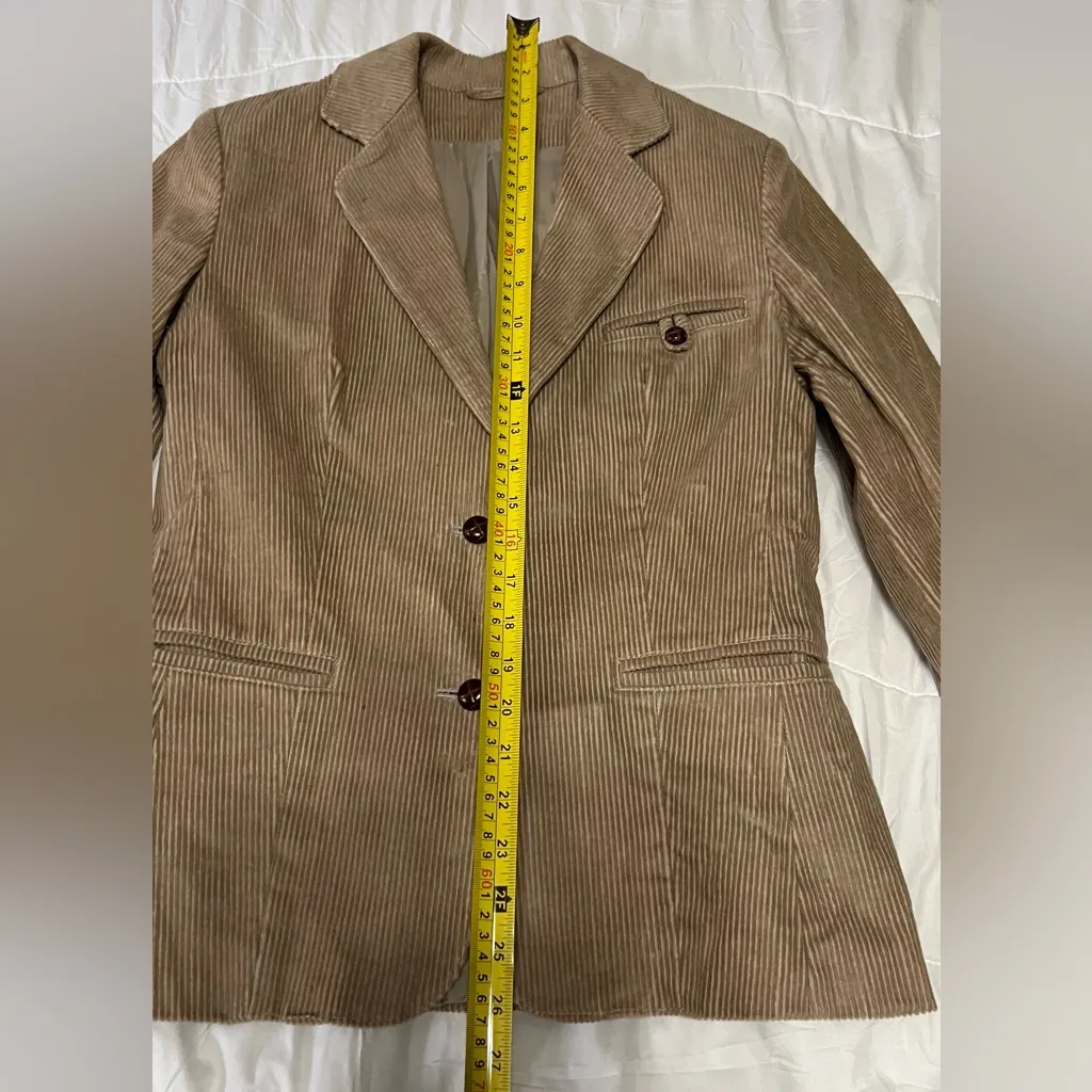Women's Tan Corduroy Blazer Size M - Image 4
