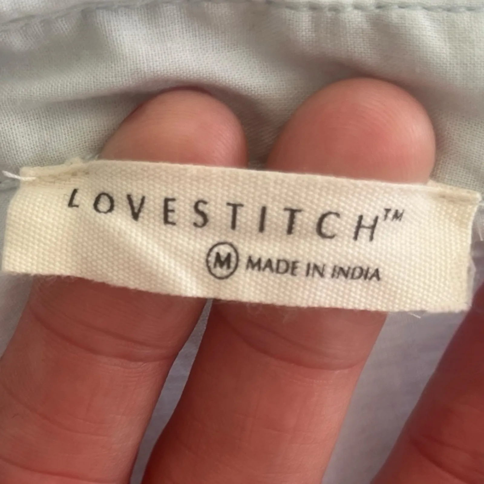 Love Stitch Star Embroidered Button Up Lightweight Cuffs Shirt Med Y2K Soft Girl - Image 5