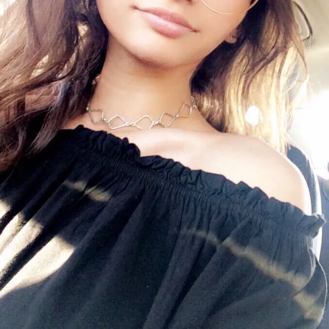 Freedom at  Silver Chain Link Choker - Image 2