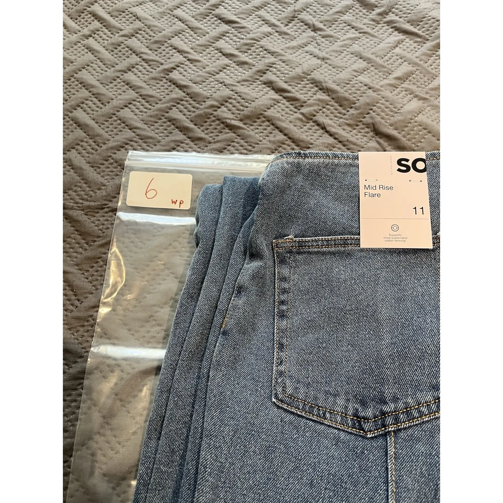 Sonoma goods for life Sz 11/30W mid rise exposed button fly wide leg denim jeans - Image 8