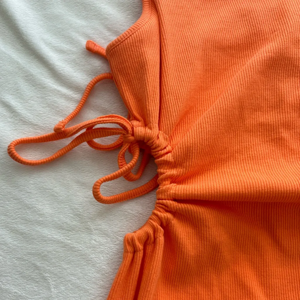 Zara Orange Mini Dress - Image 6