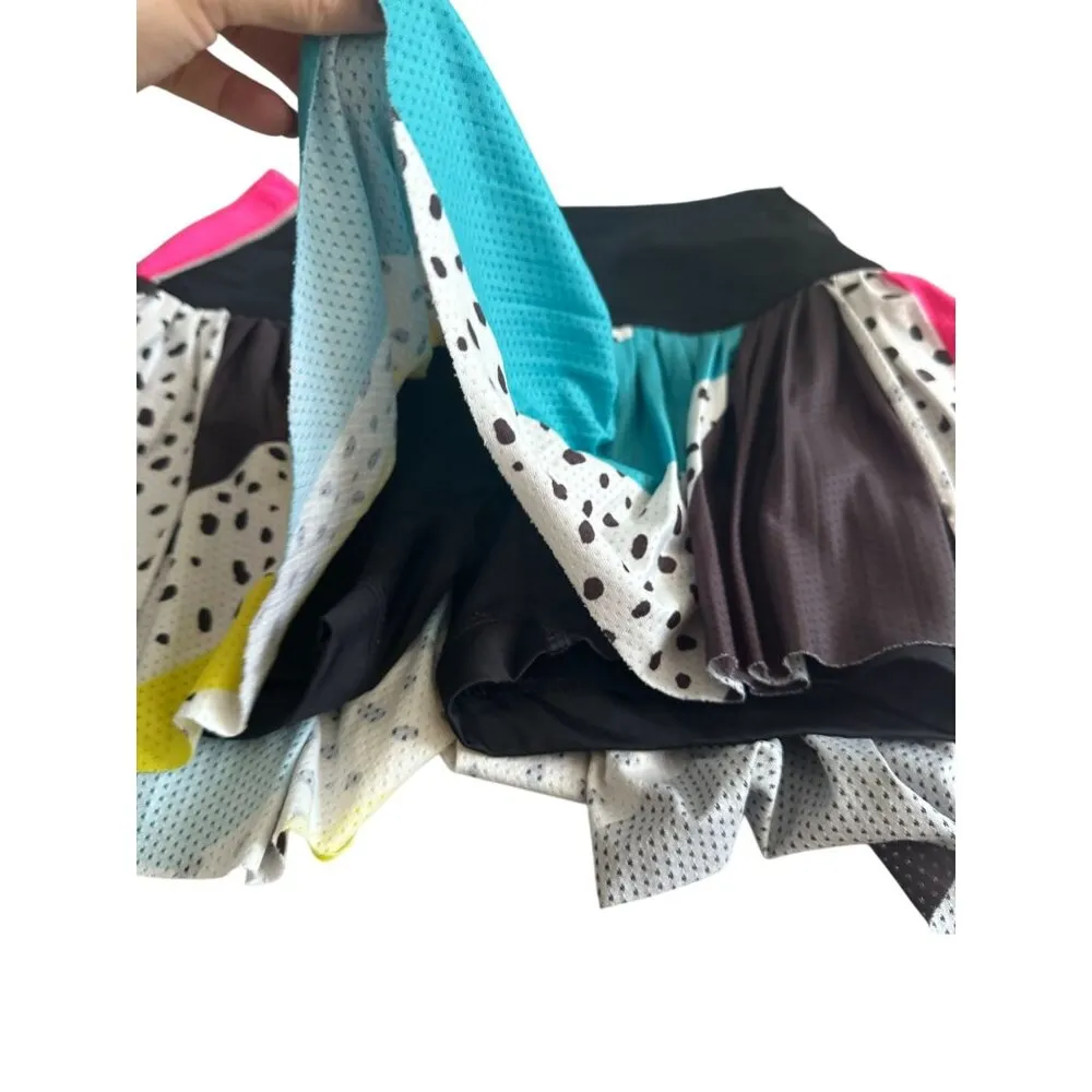LUCKY IN LOVE X Bethanie Mattek Sands Court Worn Multi Dot Tennis Skort Sz M - Image 5