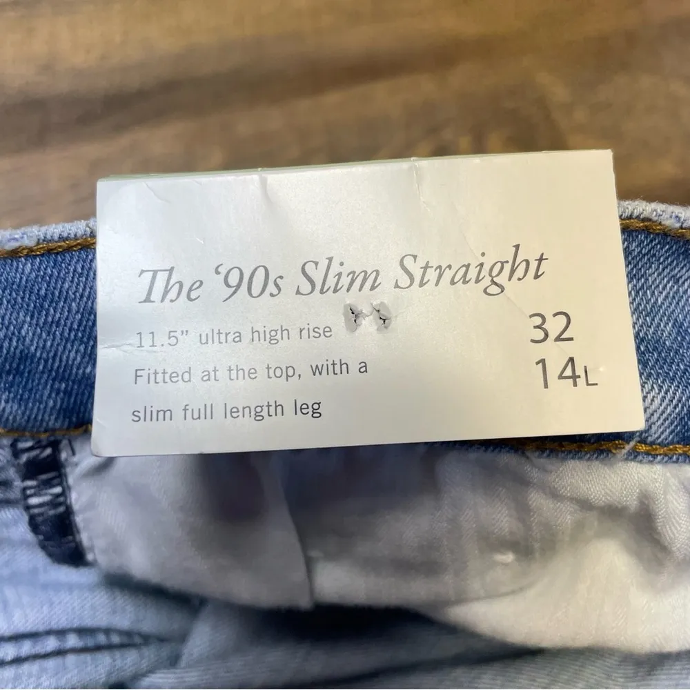 NEW Abercrombie & Fitch ‘90s Slim Straight Ultra High Rise Jeans Womens 32/14L - Image 10