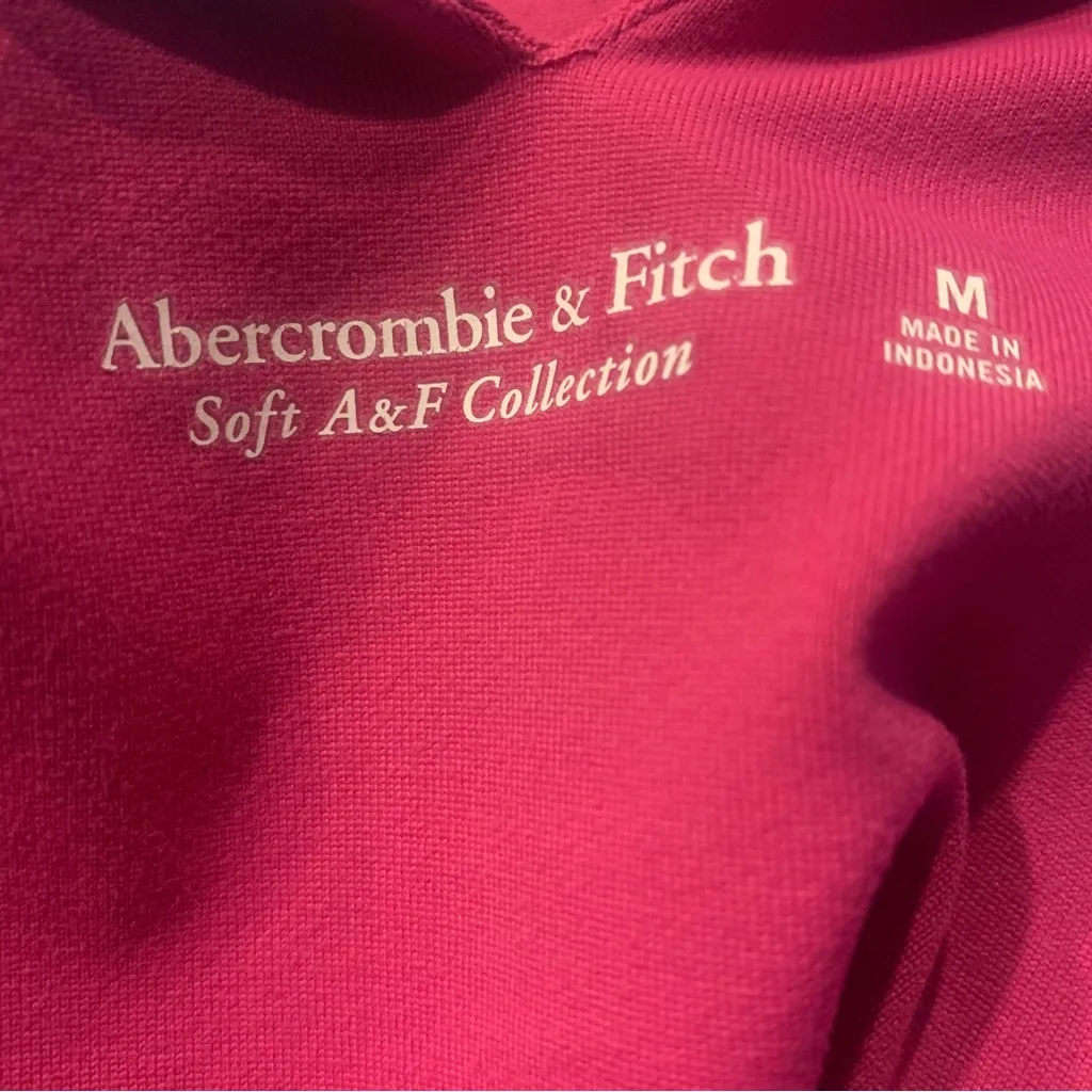 • Abercrombie seamless fabric v neck bodysuit pink medium - Image 3