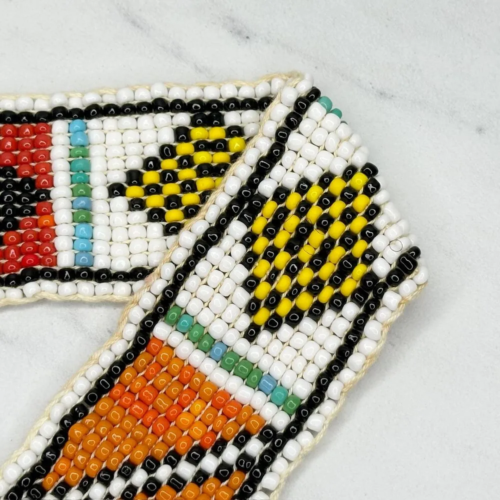 Womens Colorful Beaded Tie Belt - Image 4