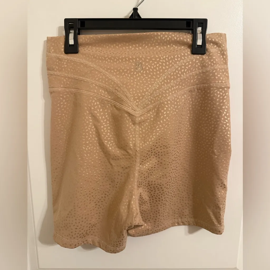 Buffbunny Collection Gold Bossy Print Crossover Shorts Large - Image 3