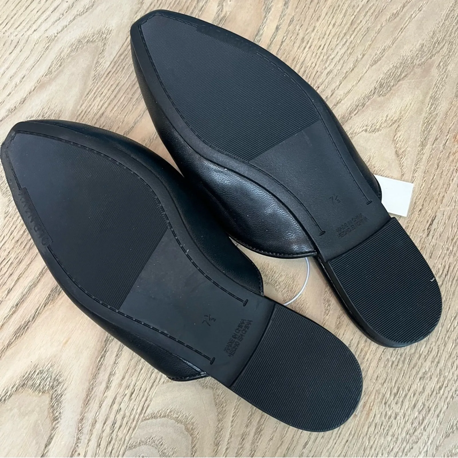 New! Old Navy Black Ballet Mules Minimalist Slip On Flats Women’s Size 7.5 - Image 5