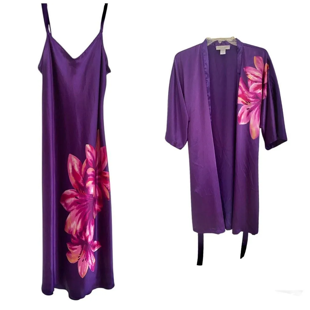 Morgan Taylor Two piece Sleepwear and Robe Sz M - Image 2