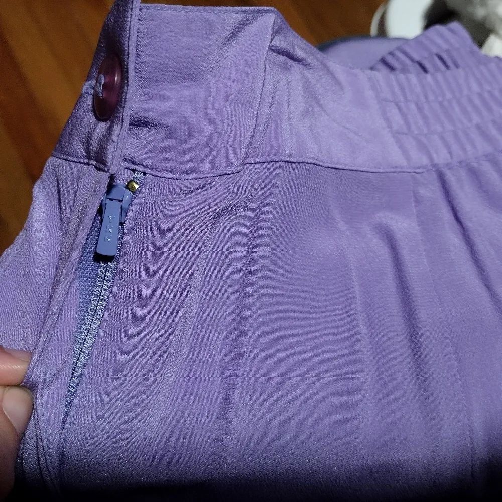 Diane Gilman Lavender Purple Silk Pants - Image 5