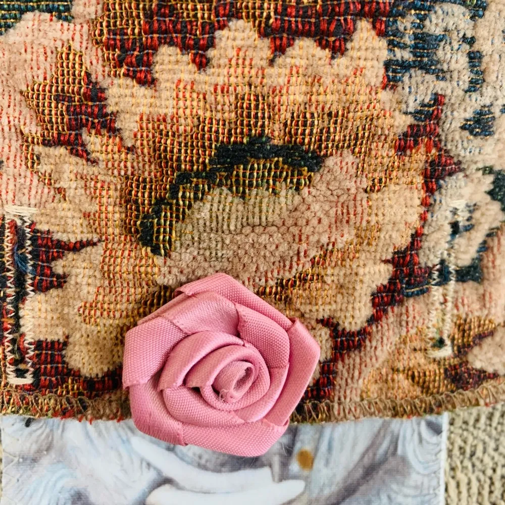 Mixed fibers nature theme brocade&tapestry bag - Image 6