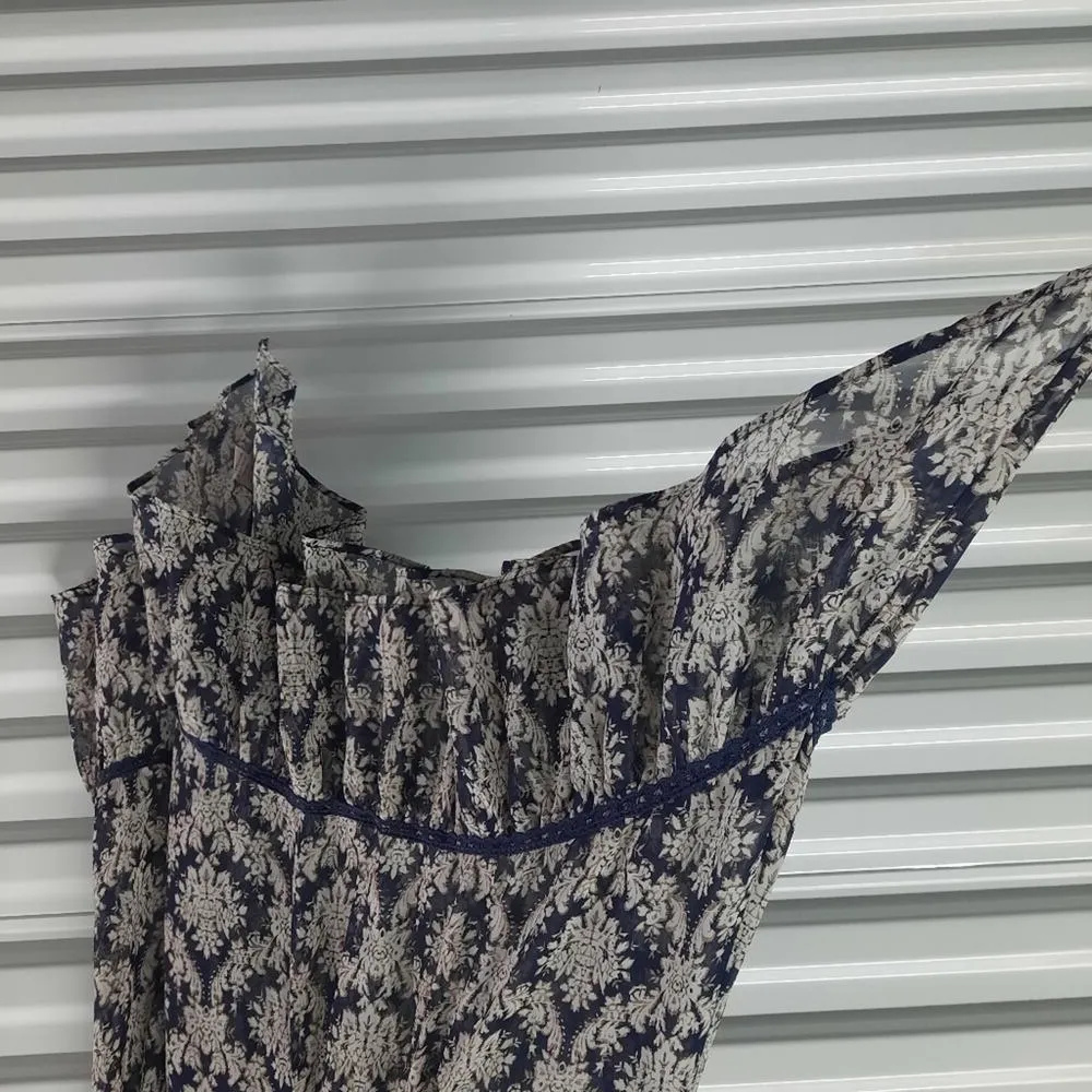 Anthropologie Blu Pepper Womens Blouse Size Small Blue Floral Boho Fairy Cottage - Image 7