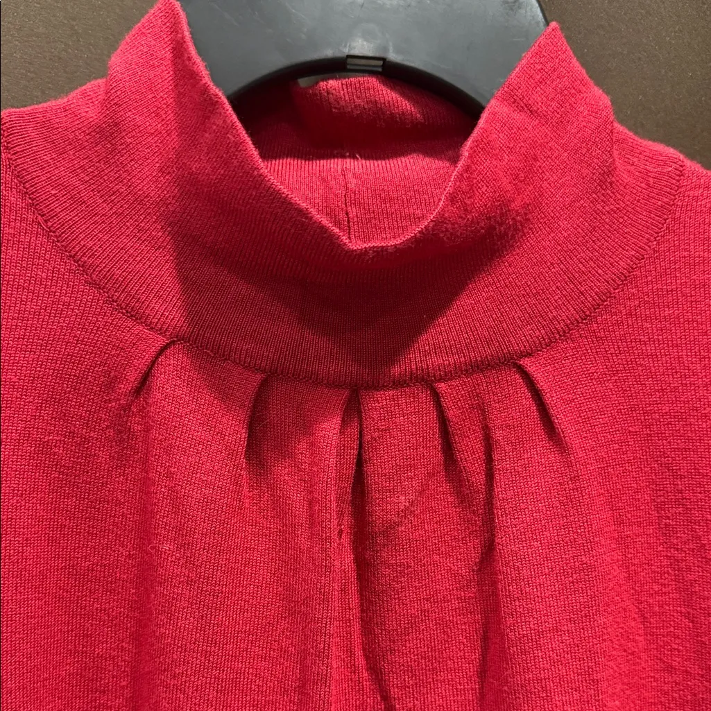 Apostrophe Scarlet Lightweight Sweater Blouse with Gathered Neckline Size XL - Image 6