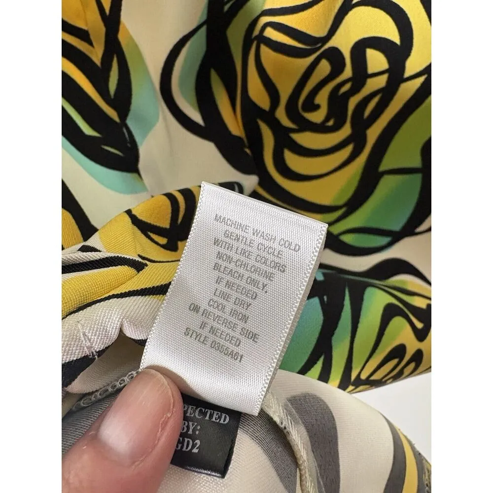 Dressbarn Womens Size 8 Dress Babydoll Floral Stretch Sleeveless Pleated VNeck - Image 7